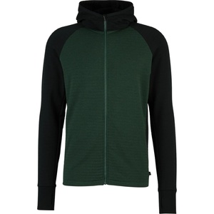 Stoic Мъжко вълнено яке Stoic MerinoFleece260 FlenSt. Zip Hoody Merino hoodie - Black / New Pine Green (005-6570-0311)