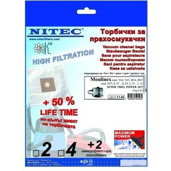 NITEK Торбички за прахосмукачки - код Т148moulinex, privileg (Т148)