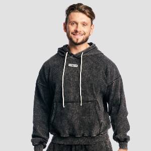 GymBeam Суичър Aura Hoodie Washed Black L