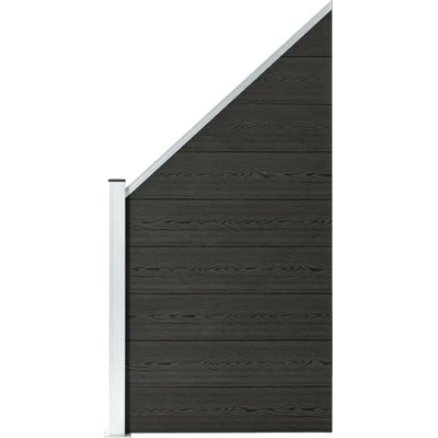 ZBXL Plotový dílec WPC 95 x (105–180) cm šedý