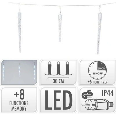 HOMESTYLING Svetelná reťaz RAMPOUCHY 72 LED biela 6,9 m KO-AX8103100