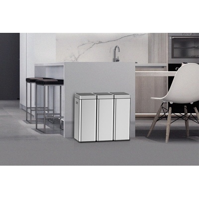 EKO-Europe EKO Сензорен кош за отпадъци MIRAGE SLIM - 30 литра - мат (EKO 927030 - Matt s/s)