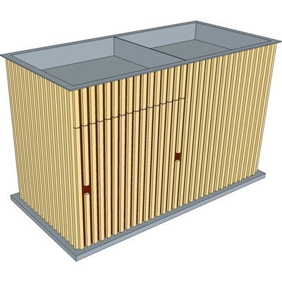 Design Factory Cyklobox de Luxe 1,1 x 2,3 m CYKL3-4 natur