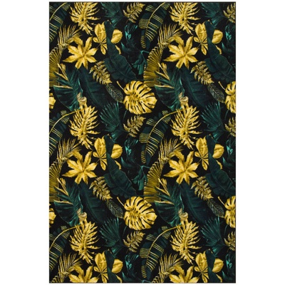 Nej-koberce Listy Palmy Monstera zlatý / zelený