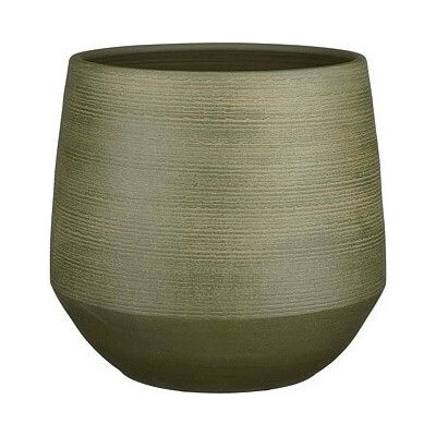 КАШПА КЕРАМИЧНА КРЪГЛА evora Ø30х28см ЗЕЛЕНО (1138171)