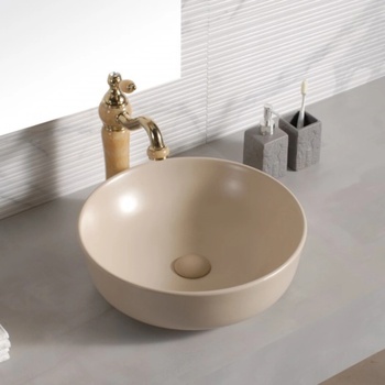 Inter Ceramic Умивалник за баня Дарина Ф41, 5, беж за плот или мебел (icb 875beige)