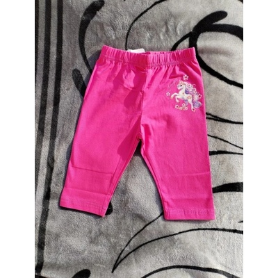 KUGO Dívčí bavlněné 3/4 legíny BL2385 sytě růžová