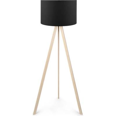 TopMebel Rosling Mdf/текстил/Pvc подова лампа в естествен/черен цвят 38x21x140см