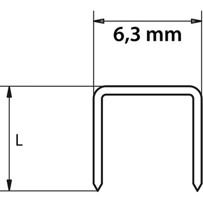 Makita F-33607 Spona pre AT638 6,3mm x 25mm - 5000ks