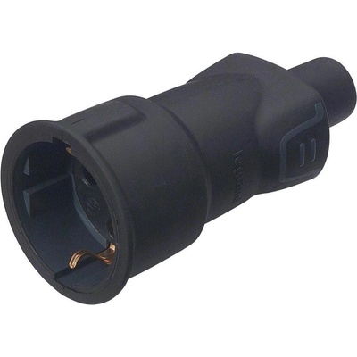 Legrand Куплунг черен 2P+Т 16A ІР44 250V гумиран - 050197 (050197)