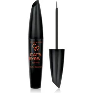 Golden Rose Cat's Eyes Liner Intense Black Matte - Водоустойчива матова очна линия с мека четка за прецизно нанасяне