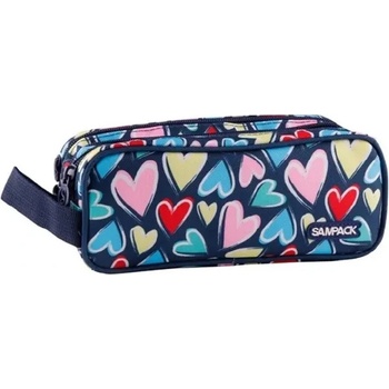 SAMPACK Несесер MP с три ципа SAMPACK Hearts