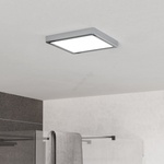 EGLO 901766 - LED таванно осветително тяло за баня FUEVA LED/10, 5W/230V 22x22 cm IP44 хром (EG901766)