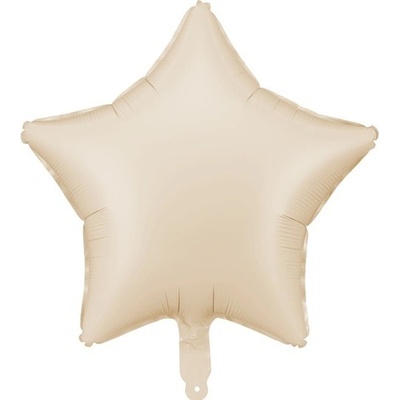 PartyDeco Balónek fóliový Hvězda béžová 48 cm
