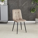 Autronic CT-281 CRM4 krémová sametová látka nohy černý kov