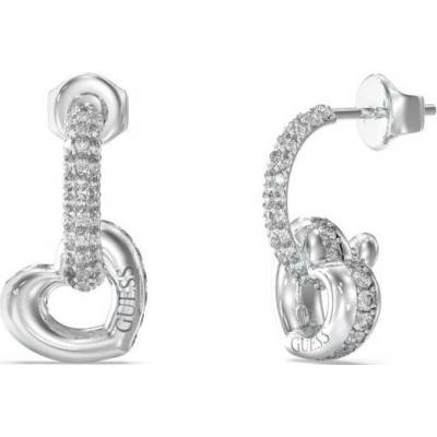 Guess Romantické visací náušnice Srdíčka L.O.V.E. JUBE05465JWRHT/U