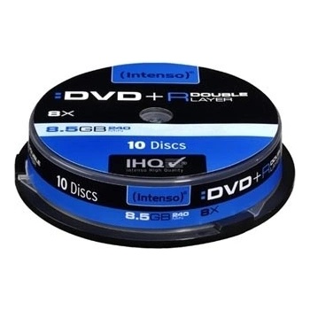 Intenso DVD+R DL 8,5GB 8x, cakebox, 10ks (4311142)