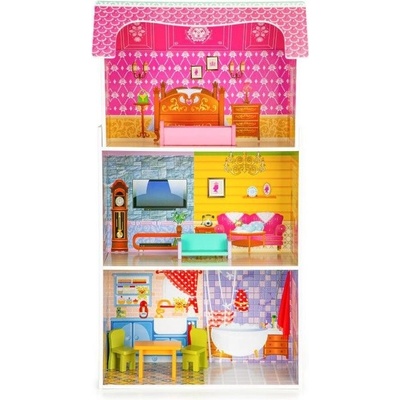 Eco Toys Drevený domček pre bábiky Slunečná rezidencie