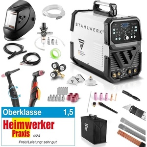 STAHLWERK Комбиниран заваръчен апарат - електрожен STAHLWERK AC/DC TIG 200 Puls D CUT/ 200A (1038) Заваръчен апарат