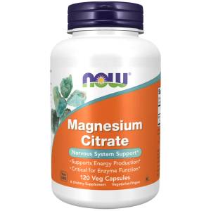 NOW NOW Magnesium Citrate (магнезиев цитрат), 400 mg, 120 растителни капсули
