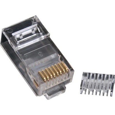 Masterlan UTP RJ45 konektor, Cat.6, 8p8c, pozlátený, skladaný - drôt