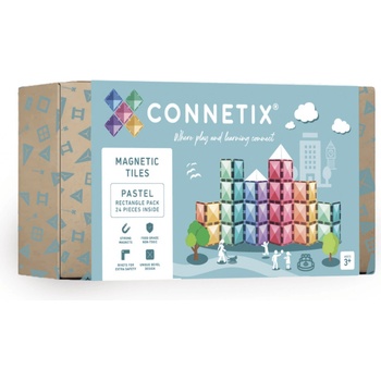 Connetix Pastel Rectangle Pack 24 obdelníky