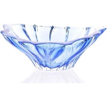 Aurum Crystal Krištálová miska Bohemia Plantica modrá 330 mm