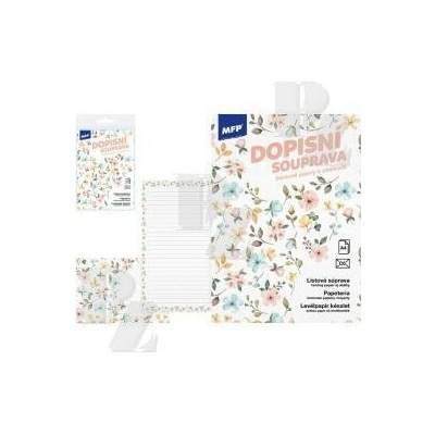 Dopisní papír barevný LUX 5+10 Kytičky, MFP Paper