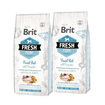 Brit Fresh Fish & Pumpkin Adult Large Muscles & Joints 2x12кг