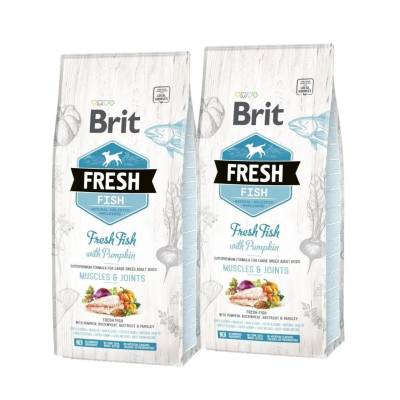 Brit Fresh Fish & Pumpkin Adult Large Muscles & Joints 2x12кг