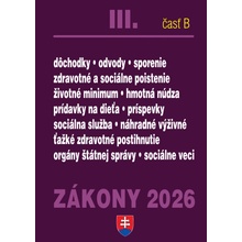 Zákony III. B / 2026 - Sociálne zabezpečenie a príspevky