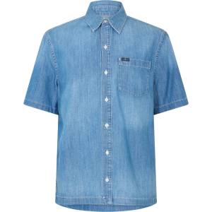 7 For All Mankind Риза 7 For All Mankind Men's Short Sleeve Plain Shirt - Gold River