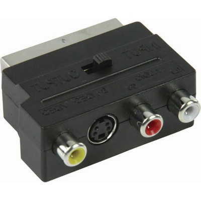 PremiumCord Adapter SCART-3x cinch + S-video s přepínačem IN/OUT kjsa-01 – Zboží Živě