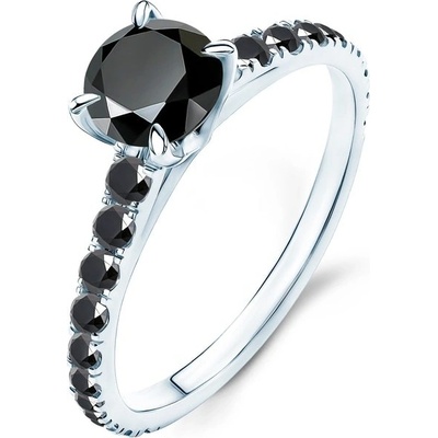 Savicki Zásnubný prsteň Share Your Love biele zlato čierny diamant SYL P6 CZD B