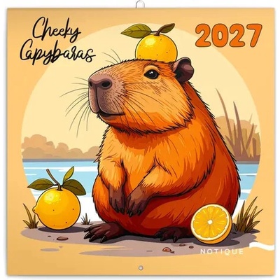 NOTIQUE Poznámkový Rozverné kapybary / Nástenný / 30 × 30 cm 2027