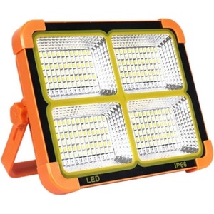  400 W акумулаторна соларна лампа, 288 LED и 5 режима на осветление, IP66, студена, топла и аварийна светлина, 12 000 mAh