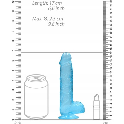 Realrock gelové dildo s přísavkou 15 cm