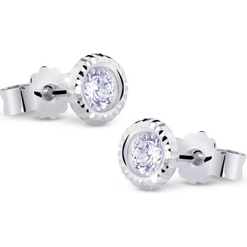 Cutie Jewellery Náušnice z bieleho zlata so zirkónmi Z5024B