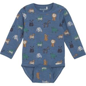 Minymo Детско ежедневно термо бельо Minymo Kid's Body L/S AOP Everyday base layer - China Blue - размер 62 (EU) (714-1642-0112)