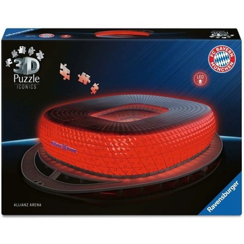Ravensburger 3D Puzzle Iconics Allianz Arena (Nočná edícia) 264 ks