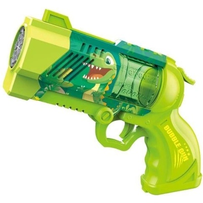Rappa Пистолет за сапунени мехури динозавър зелен със светлина
