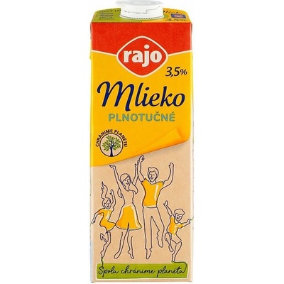 Rajo Mlieko plnotučné 3,5% 1 l