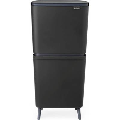 Brabantia Тъмносиво пластмасово кошче за боклук 25+10+10 l за рециклиране SortUp Recycle Hi - Brabantia (275043)