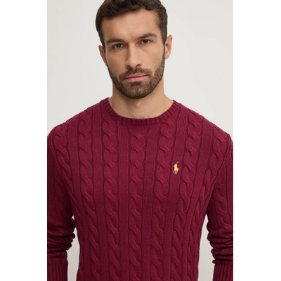 Ralph Lauren Памучен пуловер Polo Ralph Lauren в бордо (710775885)