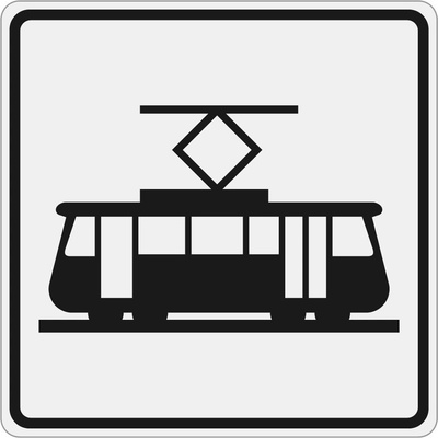 Dopravní značka E9 Druh vozidla - Tramvaj