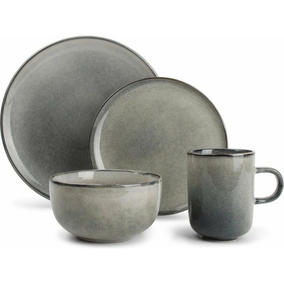 Salt&Pepper Kameninová jedálenská súprava pre 4 osoby Meridian 16 ks