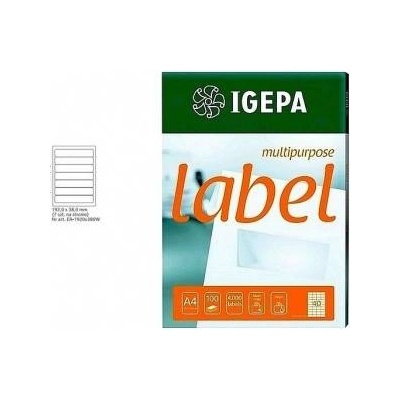 Igepa Group Mondi LABELS A4 IGEPA 192 X 38.0 MM WHITE (100)