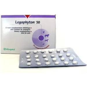 Vétoquinol - Legaphyton / легафитон / - xранителна добавка за кучета и котки, спомагаща за правилно функциониране на черния дроб 50 мг. / 24 табл