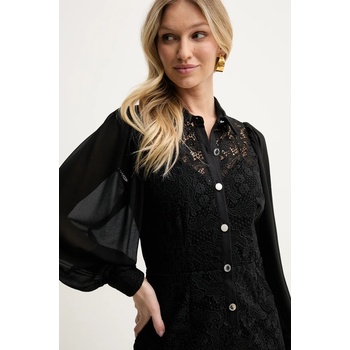 Morgan Рокля Morgan RISLO в черно къса със стандартна кройка RISLO (RISLO)