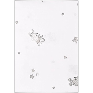 Lorelli Чаршаф от ранфорс Lorelli - Little Rabbits, 150 x 100 cm, Сив (20051326601)